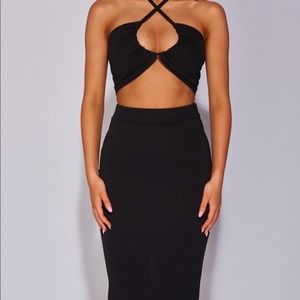 2pc dress set (black)